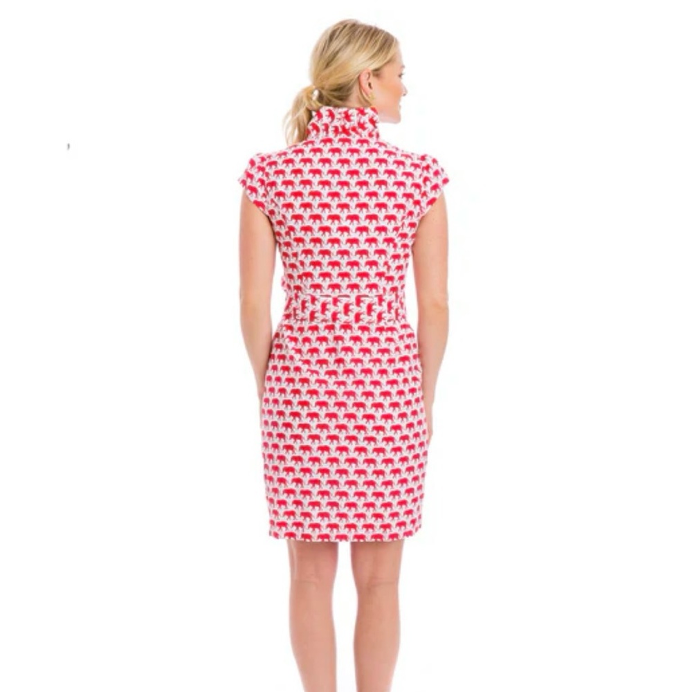 Elizabeth McKay Red and White Printed Mini Dress - Picture 2 of 11